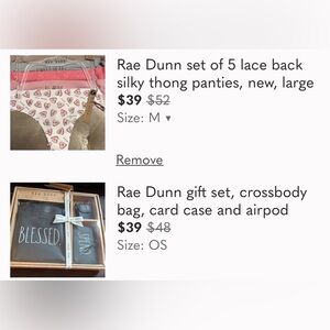 Rae Dunn Blessed Gift Set AND Rae Dunn multipack of panties bundled
